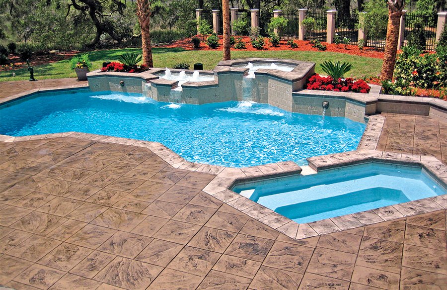 Stamped concrete Pool Deck Near Me